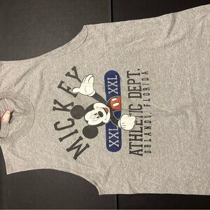 Disney Gray Mickey Mouse Athletic Tank Top